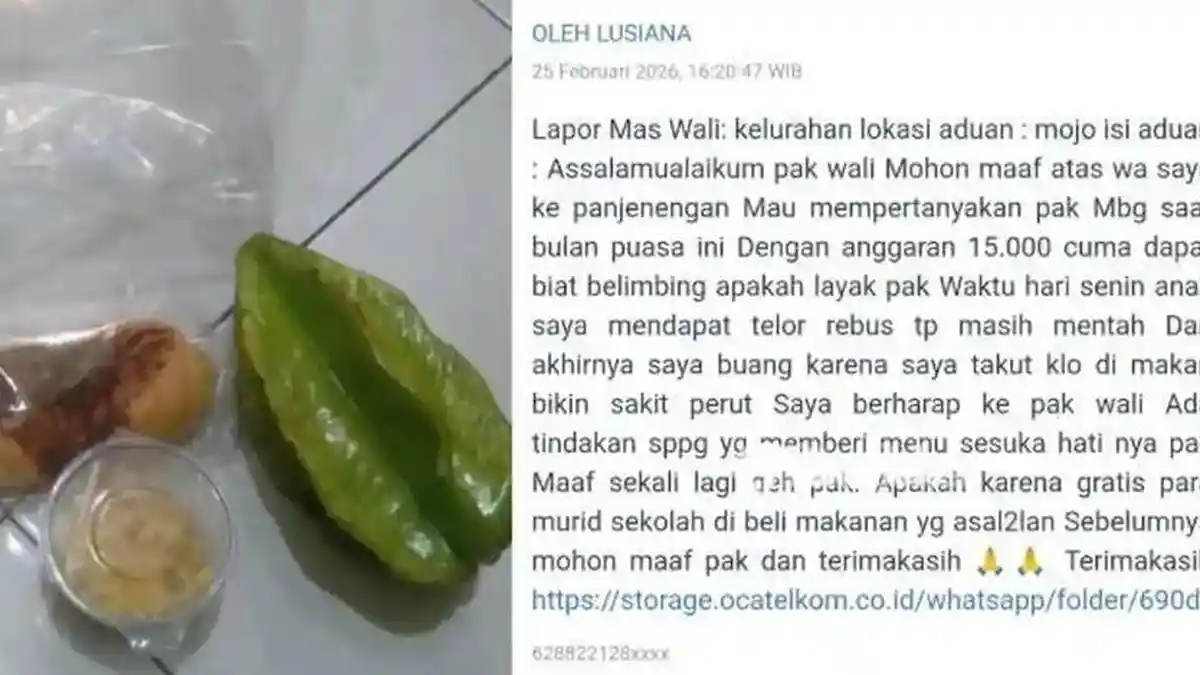 Menu MBG di Solo Jateng Viral, Dikomplain Tak Layak, Ada Belimbing ...