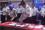 Ratusan Ponsel Napi Lapas Sungguminasa Dimusnahkan