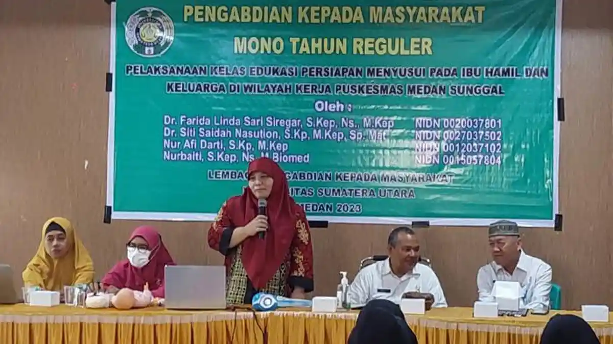 LPPM USU Edukasi Persiapan Menyusui pada Ibu Hamil dan Keluarga di Puskesmas Medan Sunggal