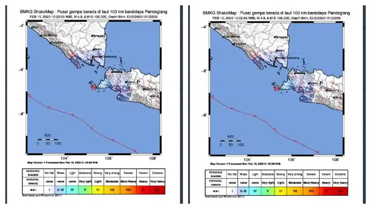 BMKG Catat Gempa M 4.8 Guncang Pandeglang, Dirasakan hingga Anyer