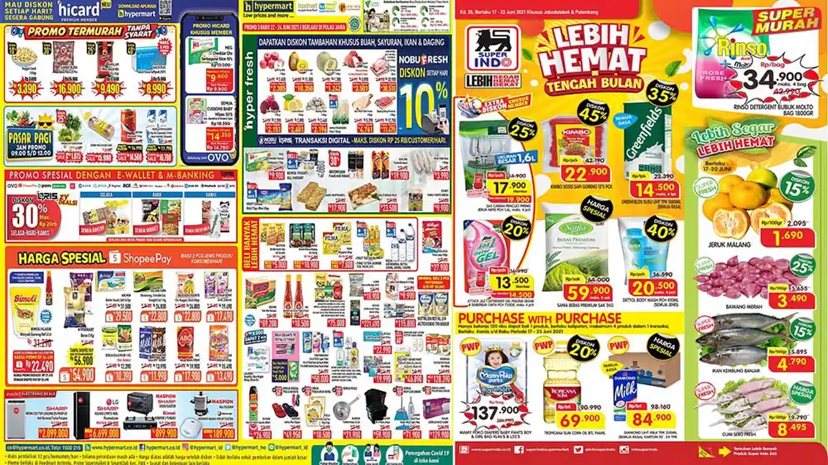 PROMO Superindo dan Hypermart Weekday 23 Juni 2021, Banyak Diskon Minyak Goreng hingga Buah Hemat