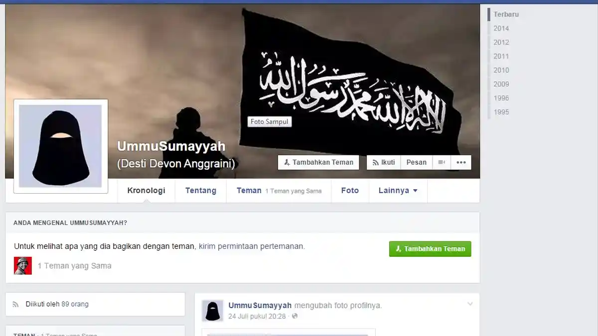 Desty Klarifikasi Lewat FB, Soal Tudingan Terlibat ISIS