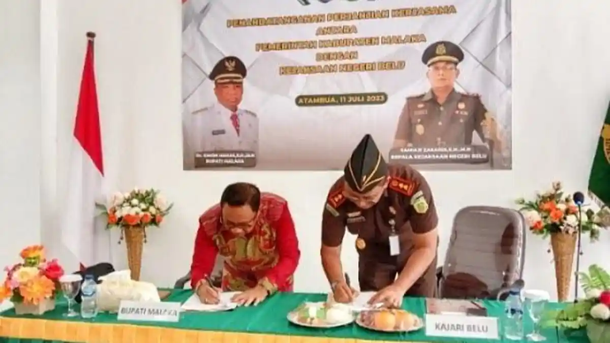 Cegah Korupsi di Malaka, Bupati Simon Nahak dan Kejari Belu Teken Kerja Sama