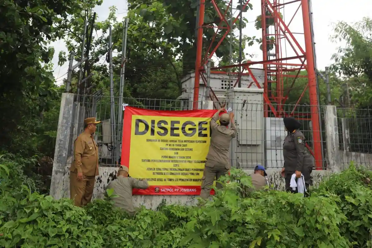 Ada 178 Tower BTS Ilegal di Jombang, Kini Disegel karena Rugikan PAD Miliaran Rupiah