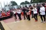 Senam Bersama Srikandi Jokowi Maruf Amin