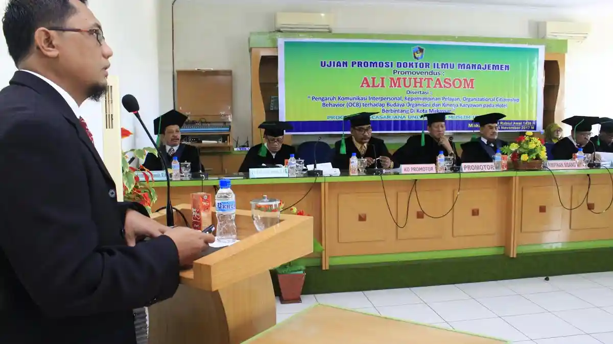 Dosen Poltekpar Ali Muhtasom Ujian Promosi Doktor di PPs UMI, Ini yang Dibahas