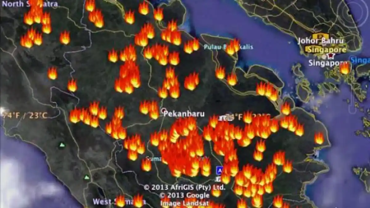 17 Titik Panas Terpantau di Wilayah Sumatera, Terbanyak di Provinsi Riau