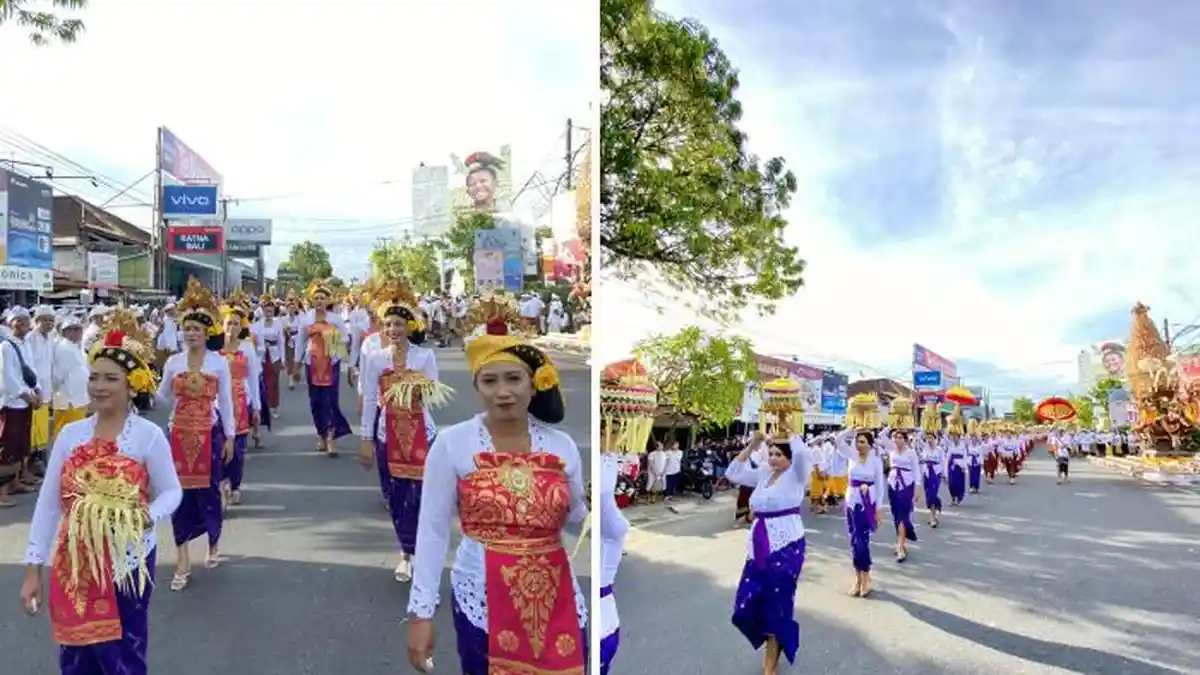 Setelah Ditiadakan Dua Tahun, Tiga Banjar di Batubulan Gianyar Bali Ikuti Upacara Mepeed Hari Ini