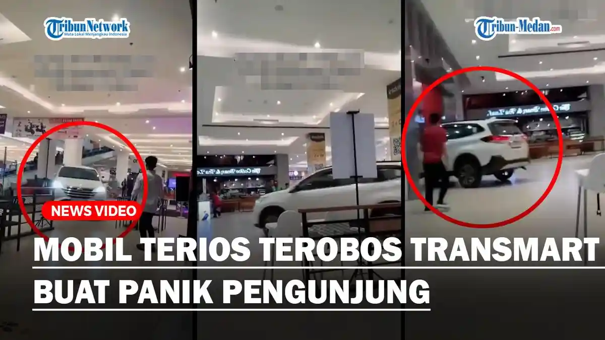 Detik-detik Mobil Terios Terobos Transmart, Pengemudinya Ternyata Staf Bawaslu yang sedang Stres