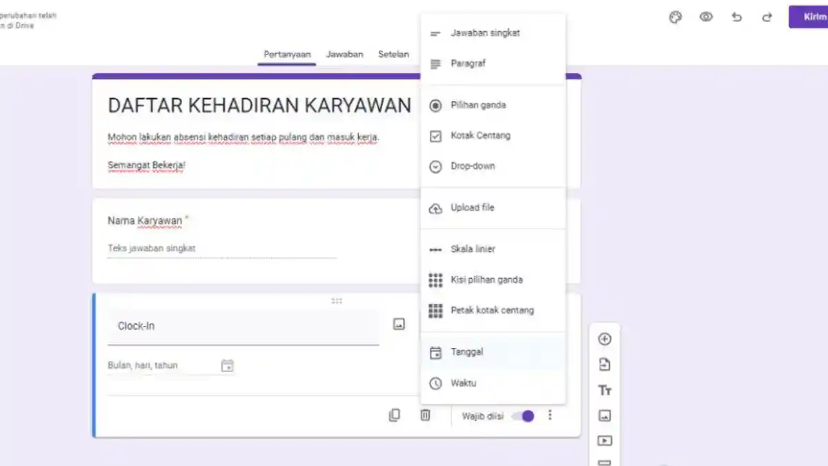 Tutorial Membuat Absensi Online Lewat Google Form, Mudah Tanpa Ribet