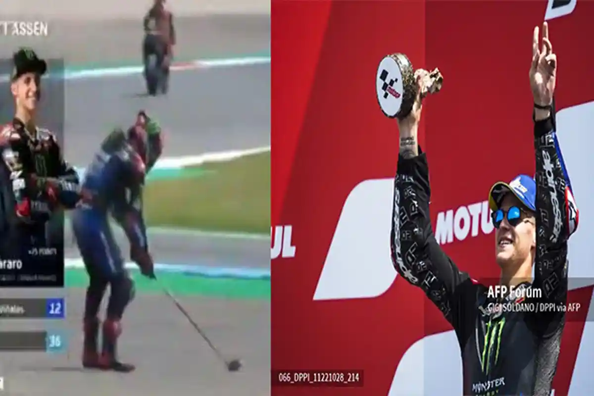 Hasil MotoGP Belanda 2021, Fabio Quartararo Selebrasi Main Golf atas Kemenangannya