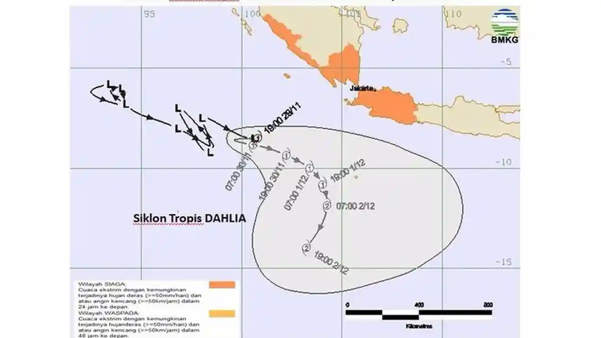 Setelah Siklon Tropis Cempaka, Kini Muncul Badai Dahlia, Begini Ulasannya