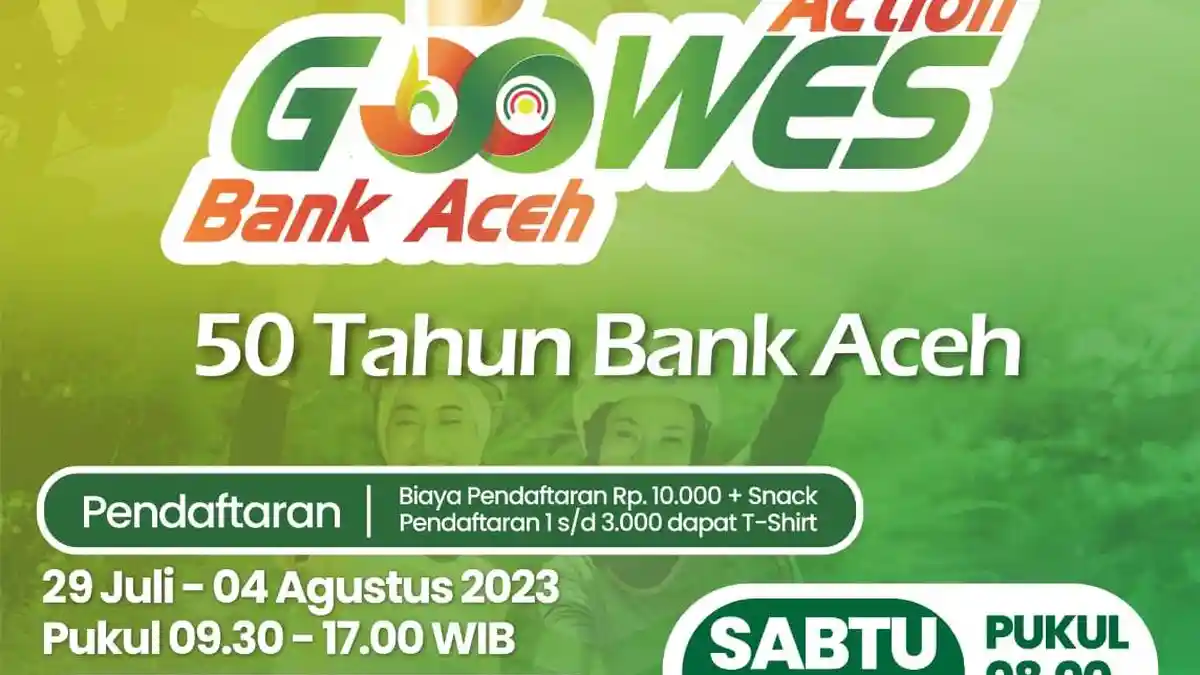 Peringati HUT Ke 50, Bank Aceh Gelar Gowes , Ada Door Prize Menarik 
