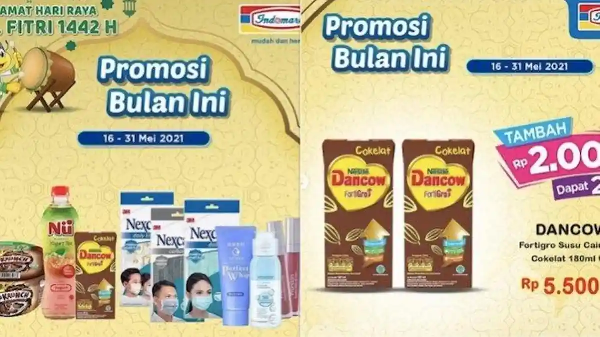 Promo Indomaret Hari Minggu 16 Mei 2021, Susu Cair UHT Murah, Cek Katalog di Sini!