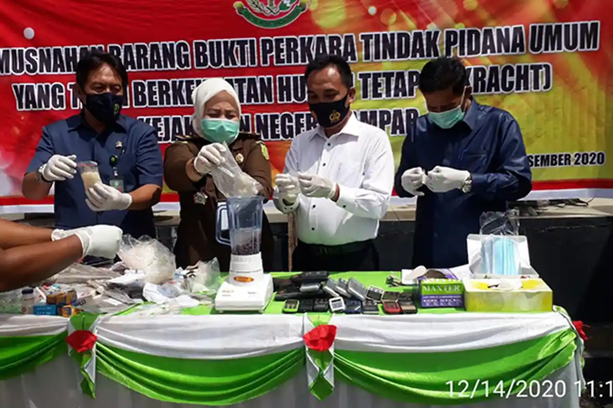 Narkoba Mendominasi Pemusnahan Barang Bukti oleh Kejari Kampar, Ada 56 Kasus