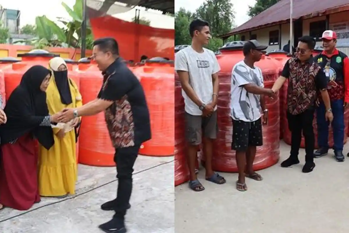 Penuhi Air Bersih, Wabup Serahkan 158 Tandon bagi Masyarakat Muara Sembilang dan Muara Jawa Pesisir