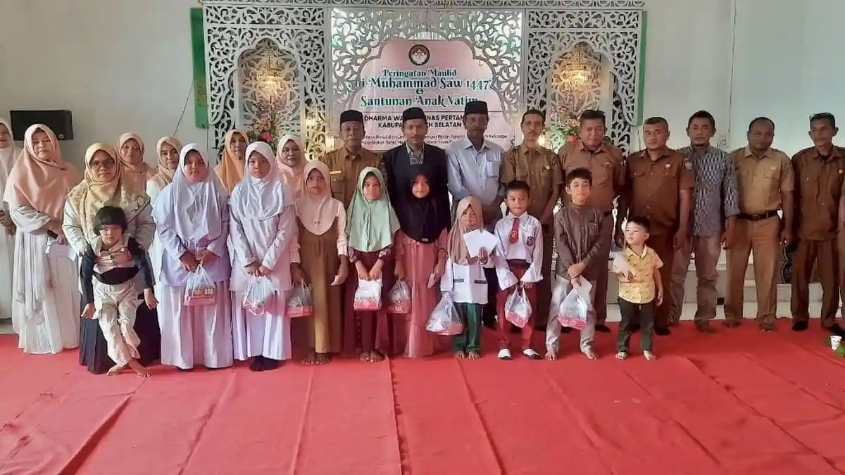 DWP Distan Aceh Selatan Gelar Maulid Nabi dan Beri Santunan kepada Anak Yatim