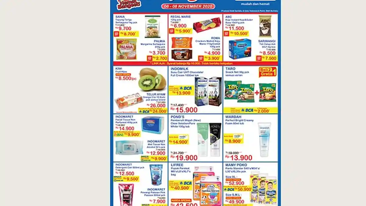 Promo JSM Indomaret dan Alfamart 6-8 November 2020, Beras hingga Camilan Turun Harga