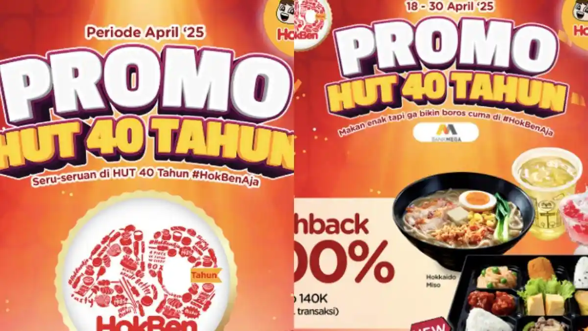 Promo Hokben Bulan April Diskon 40 Persen, hingga Buy Get 1