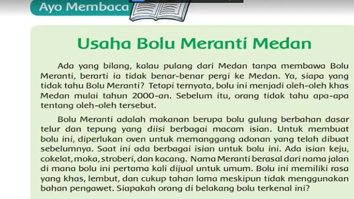 Kue Bolu Meranti Oleh-oleh Khas Medan, Kunci Jawaban SD Kelas 5 Tema 6 ...