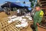Petugas TPS Menjemur Surat Suara Basah Akibat Hujan