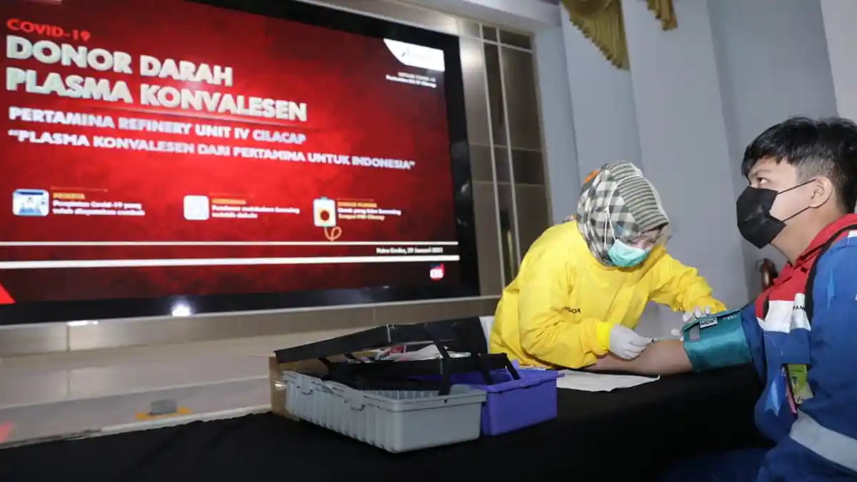 Peduli Pandemi, Pertamina Kilang Cilacap Gelar Donor Darah Plasma Konvalesen
