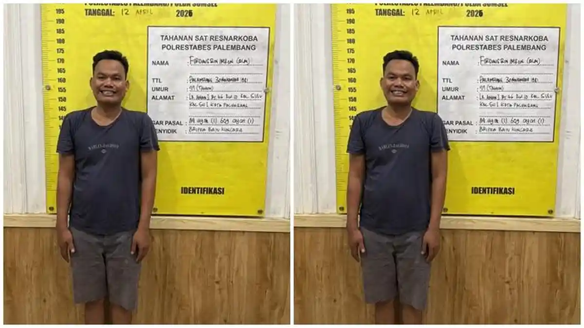 Tampang Pengedar Narkoba di 5 Ulu Palembang, Diciduk Simpan 2,52 Gram Sabu di Dalam Dompet