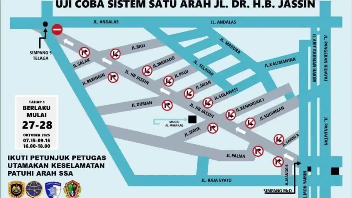 Jalan HB Jassin Gorontalo Bakal Diuji Coba Sistem Satu Arah Mulai 27-28 Oktober 2025, Catat Rutenya!