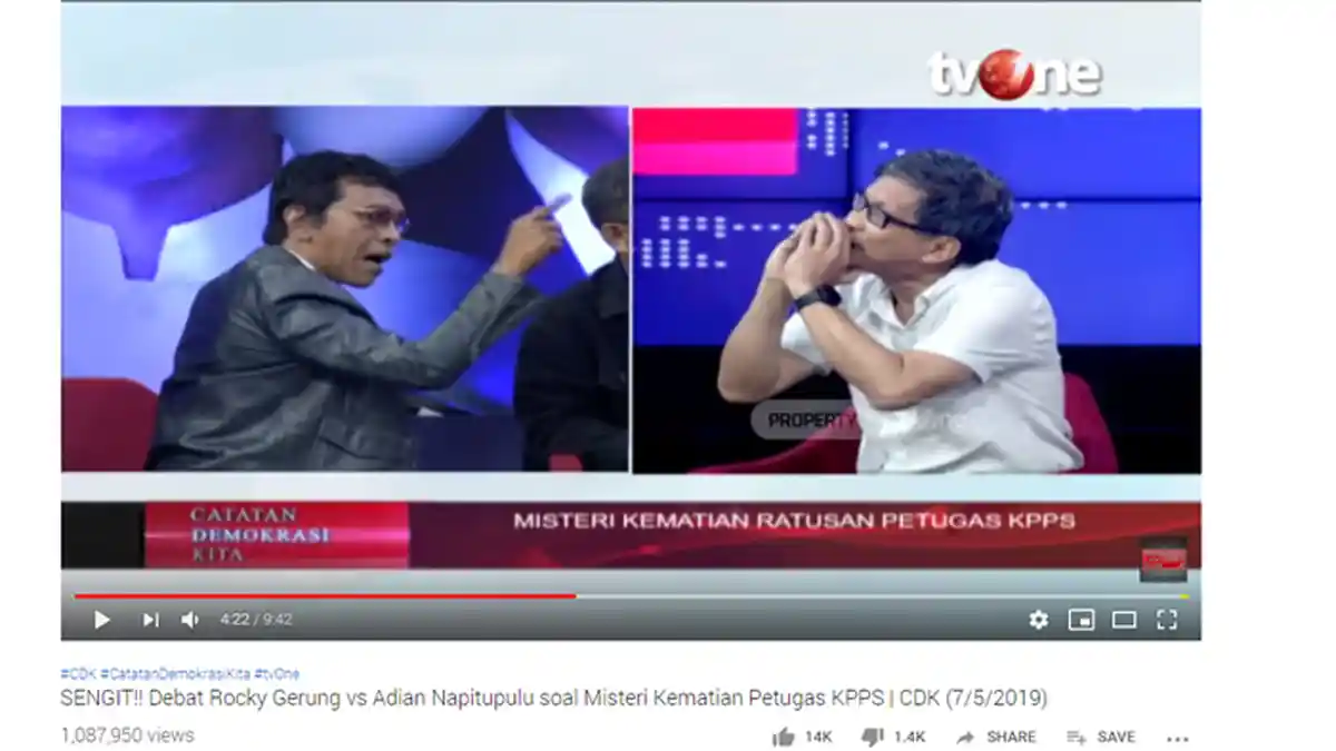 Merasa Host TV One Tak Adil, Adian Napitupulu Semprot Andromeda Mercury : Biar Penonton Tau