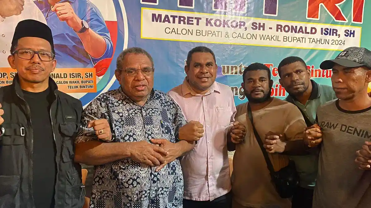 Matret Kokop-Ronald Isir Siap Menangkan DAMAI di Pilkada Teluk Bintuni 2024