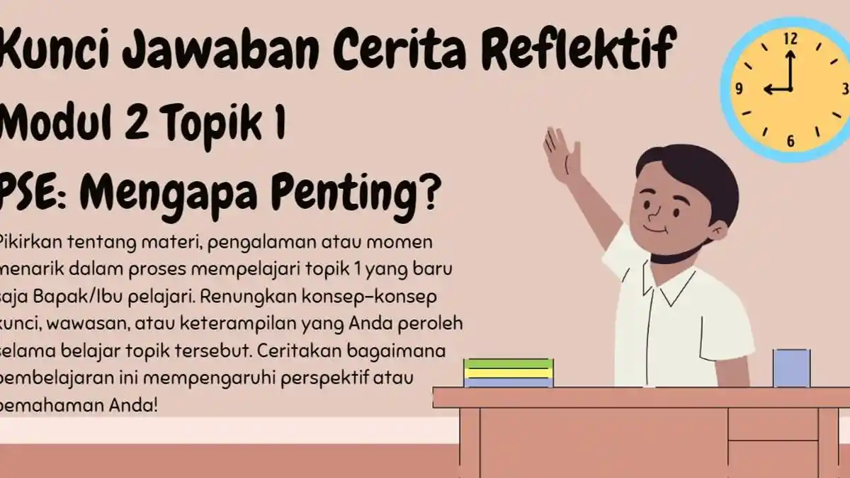 Jawaban Cerita Reflektif Modul 2 Topik 1 PSE Mengapa Penting? PPG: Ceritakan Bagaimana Pembelajaran