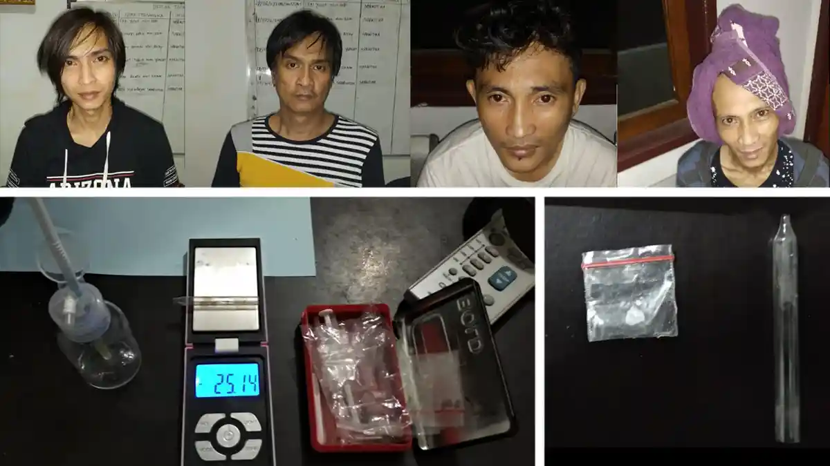 Polisi Temukan Dua Pipet Kaca Berisi Sabu-sabu, Amankan 4 Warga Manado Beserta Barang Bukti