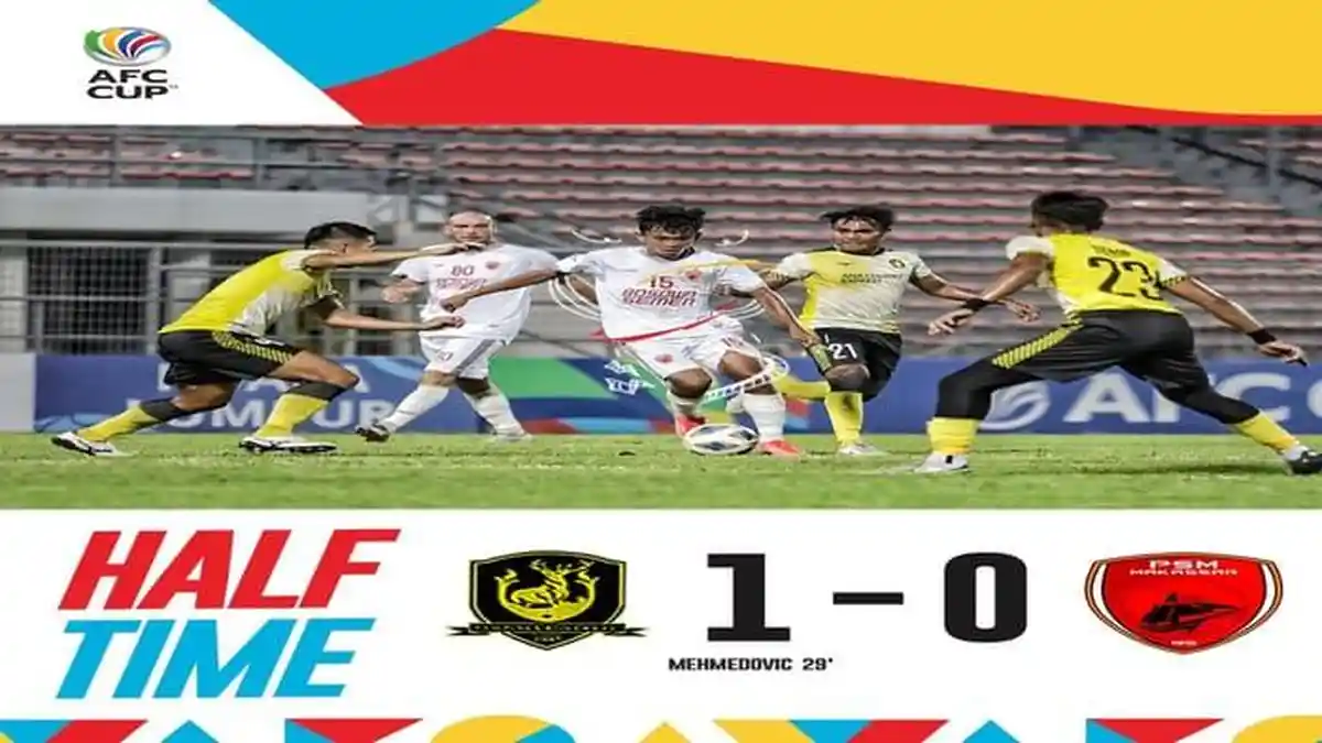 Hasil Babak Pertama Tampines Rovers FC vs PSM Makassar di AFC Cup 2022, 1 Gol dan 1 Kartu Merah