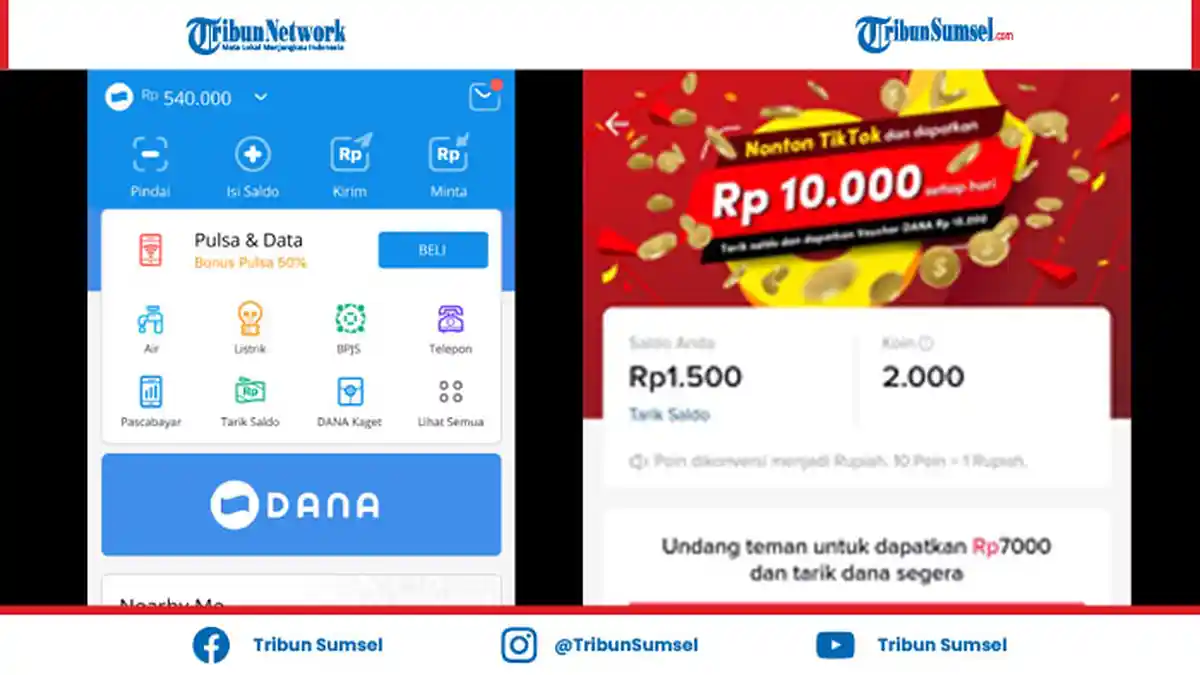 2 Cara Dapat Uang Dari Tik Tok, Mulai dari Rp 1000 Sampai Rp 15 Ribu Per Hari, Bisa Tarik Tunai