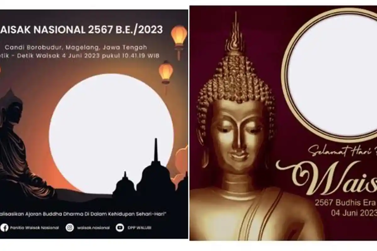 15 Rekomendasi Link Twibbon Waisak 2023, Unduh Gratis Buat Update Status Media Sosial pada 4 Juni