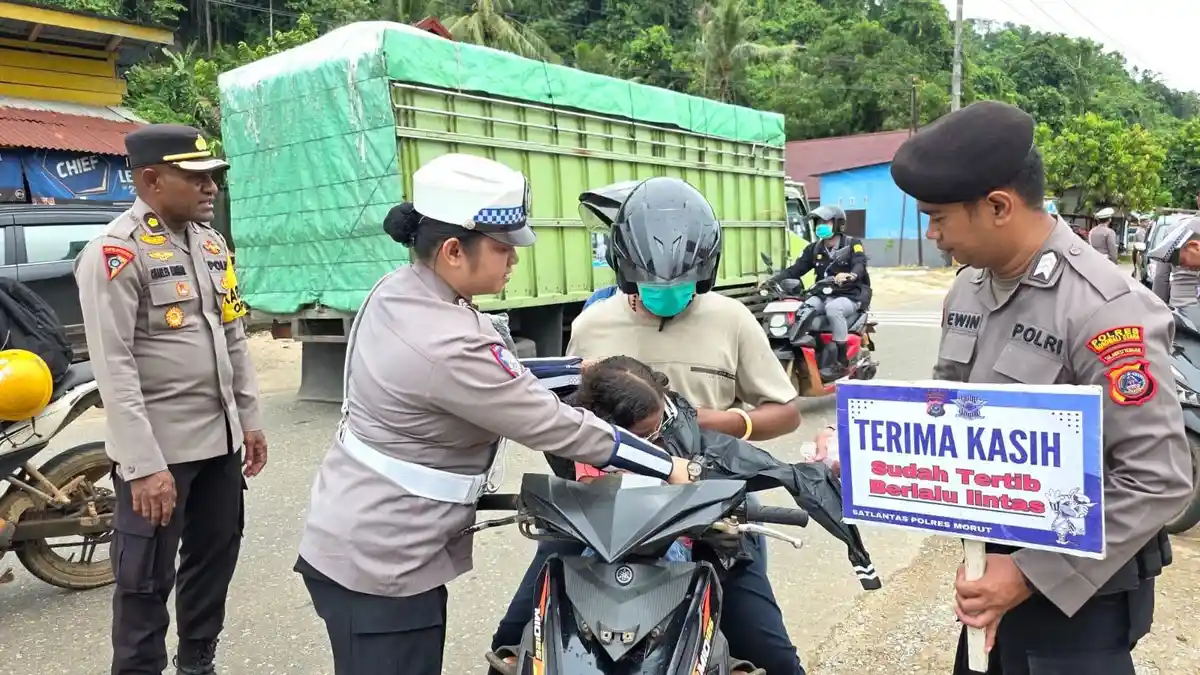 Polres Morowali Utara Tegur 1.451 Pengendara dalam Operasi Keselamatan Tinombala 2026