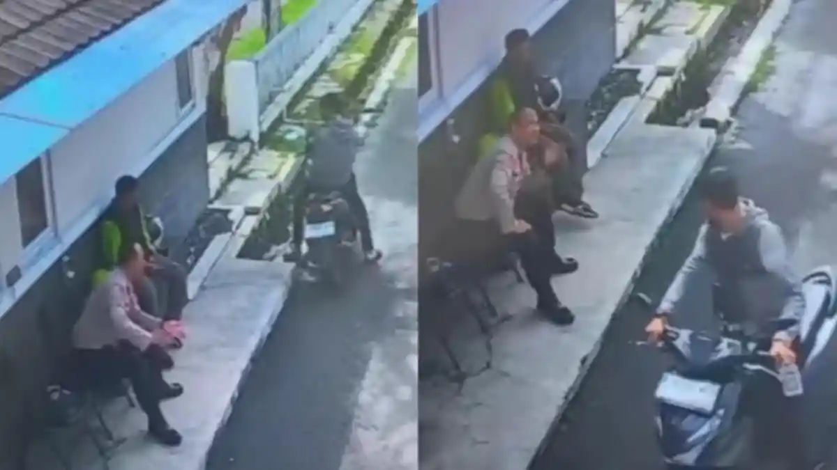 Viral Maling Nekat Mencuri Motor Driver Ojol di Depan Polisi, Pelaku Beraksi di kawasan Asrama Polri