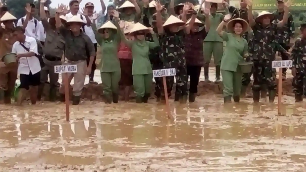 Rencanakan Cetak 100 Hektare, Kodim 0401 Muba & PT. BPP Rangkul Masyarakat Kelola Sawah