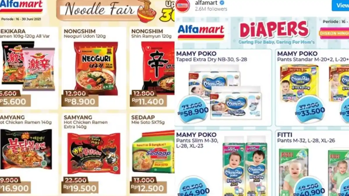 Promo Alfamart 23 Juni 2021, Makanan Korea Diskon hingga 25 Persen, Popok Bayi Turun Harga