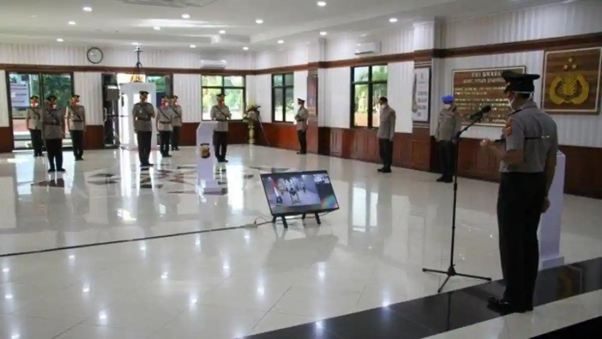 Kapolda Lantik Dirresnarkoba Polda Aceh dan Enam Kapolres, Begini Sertijab di Tengah Pandemi Corona