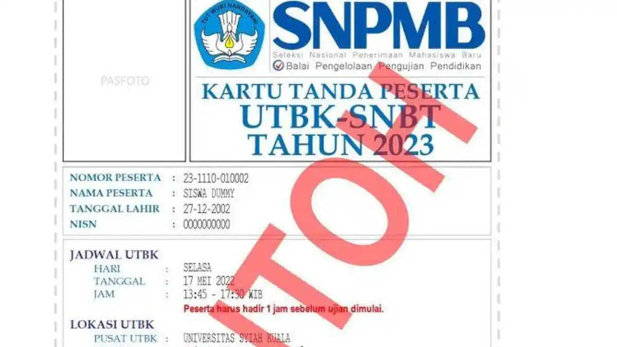 Cara Cetak Kartu Tanda Peserta Ujian UTBK, Wajib Dibawa saat UTBK SNBT 2023