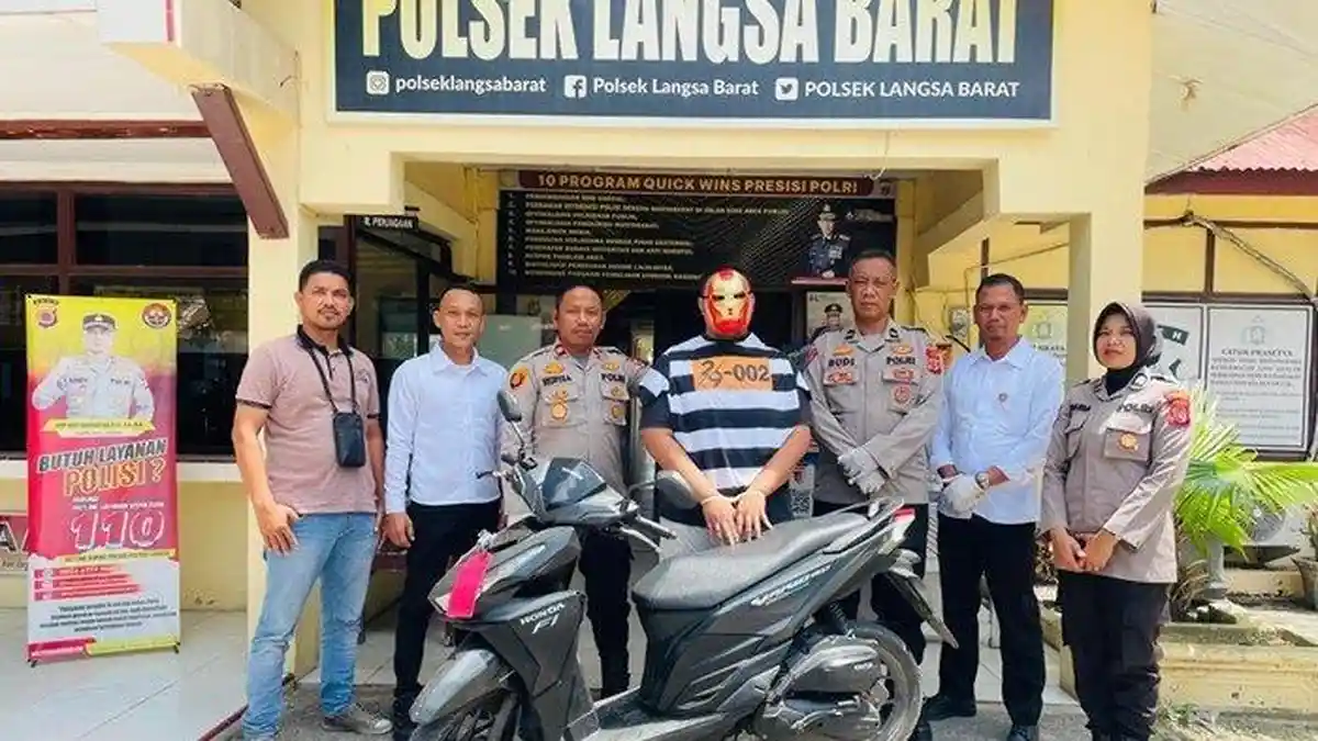 Polisi Tangkap Seorang Pemuda di Langsa, Bawa Kabur dan Jual Vario Warga Sekampungnya