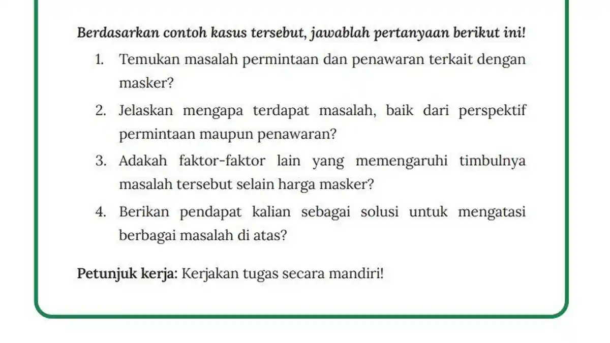 Kunci Jawaban IPS Kelas 10 Halaman 178 Kurikulum Merdeka: Permintaan dan Penawaran