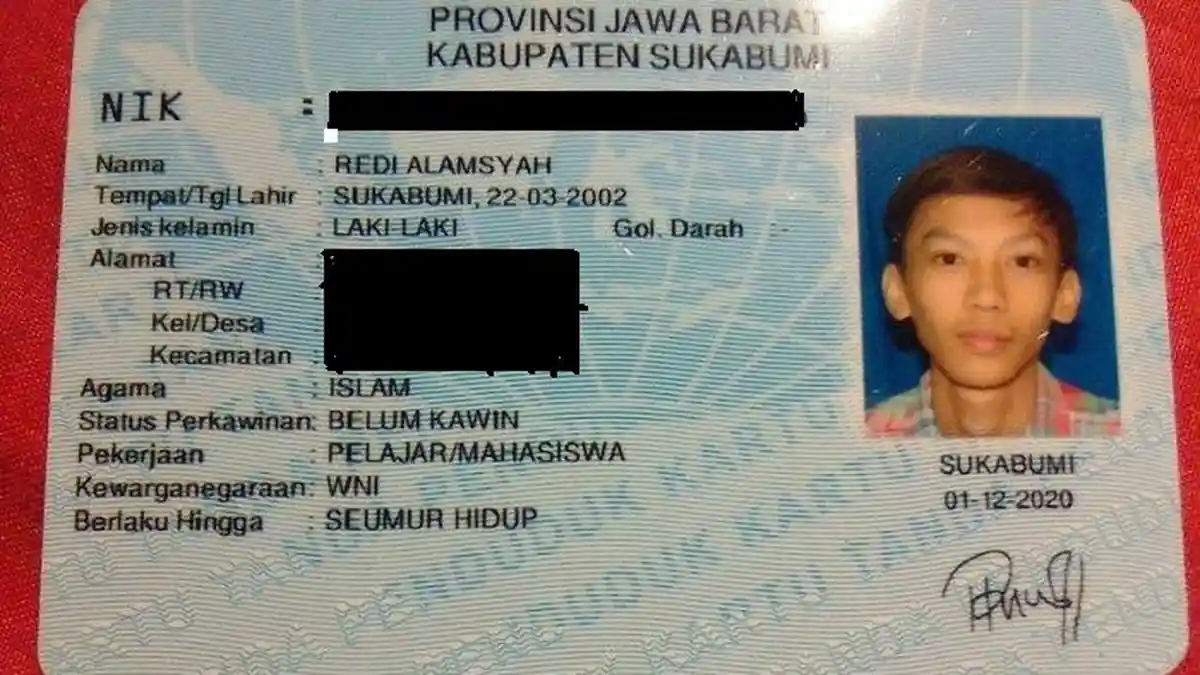 Fakta Baru Foto KTP Merem, Ternyata Editan, Ini Foto KTP Asli Redi ...