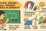 Ringkasan Materi dan Soal HOTS IPA Kelas 9 SMP Bab 4 Listrik, Magnet dan Sumber Energi Alternatif