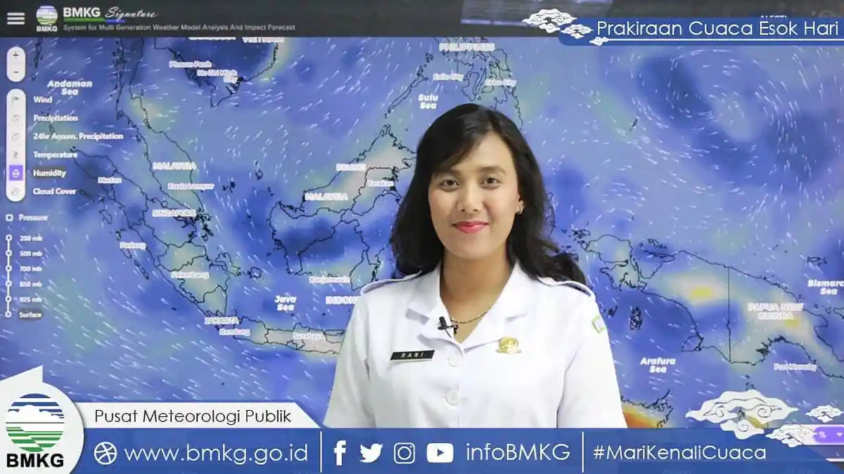 Peringatan Dini BMKG Senin (26/8) - Waspada Gelombang Tinggi, Hujan Lebat Disertai Petir