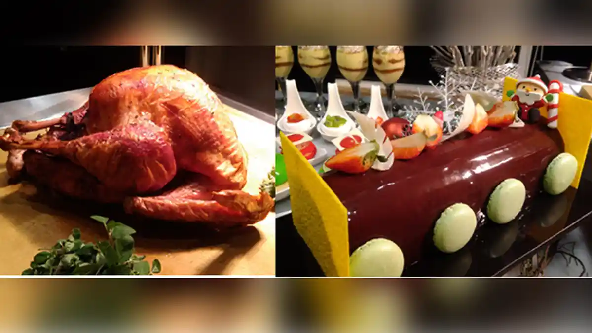 Menyantap Makanan Khas Natal, Roasted Tom Turkey dan Yule Log di Hotel Aryaduta Bandung