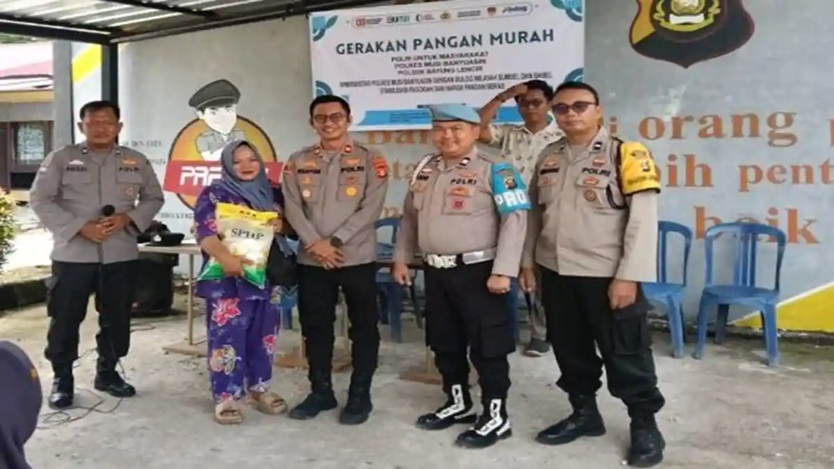 Polsek Bayung Lencir Sumsel Diserbu Emak-emak, Enam Ton Beras Habis Terjual