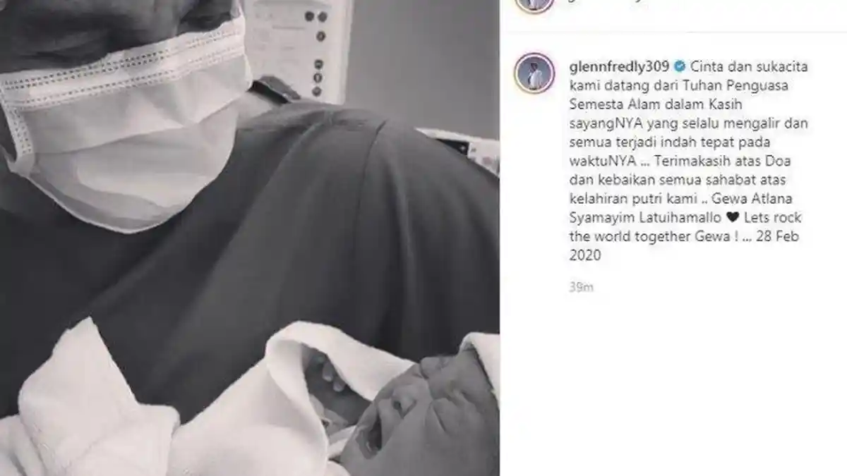 Anak Pertama Glenn Fredly dan Mutia Ayu Telah Lahir, Ini Arti Nama Anak Glenn Fredly