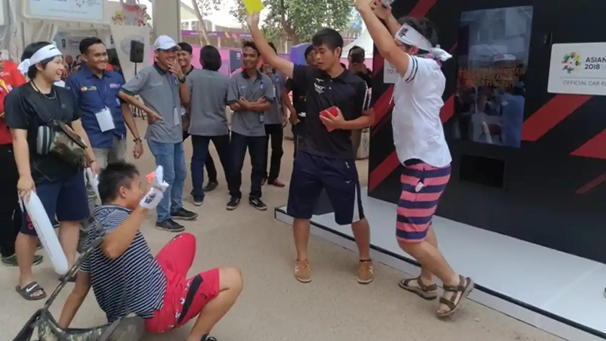 Box Challenge di Area Hall Basket Ini Menarik perhatian Turis Asing